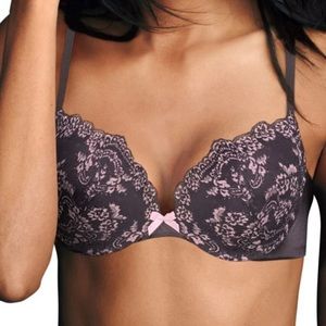 Wonderbra by Maidenform Push-up Bra eggplant & pink 38D NWT